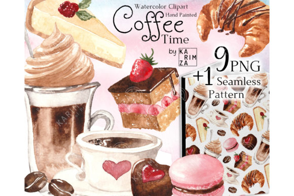 Download Watercolor Coffee Clipart for Cafe Menu - Clipart Collection