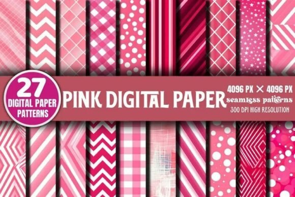 Download Pink Digital Paper Pack Bundle - Paper pack Collection