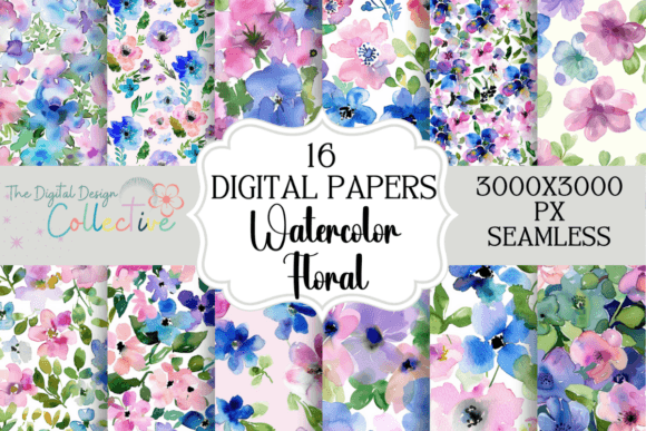 Download Seamless Floral Watercolor Patterns - Watercolor patterns Collection