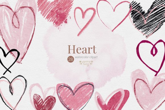 Download Valentine Heart Watercolor Clipart, PNG - Clipart Collection