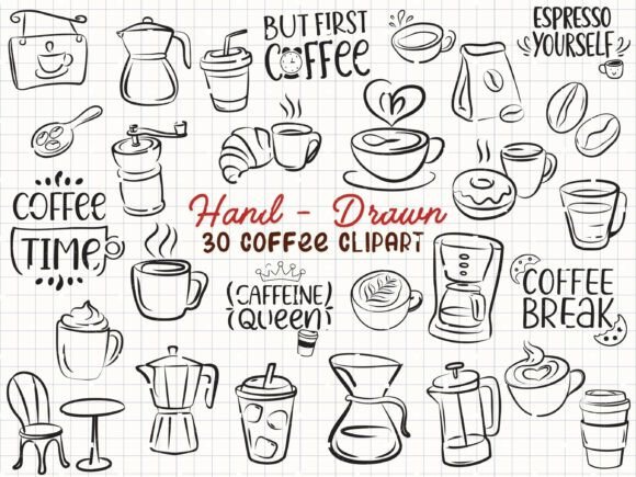 Download Coffee Svg Hand Drawn Cafe Clipart - Clipart Collection