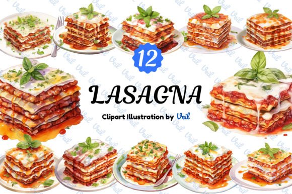 Download Lasagna Clipart Bundle - Clipart Collection
