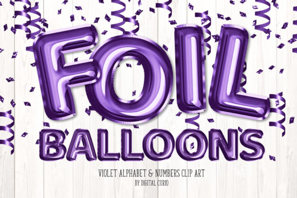 Download Violet Foil Balloon Alphabet Clipart - Clipart Collection