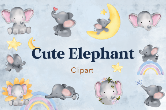 Download Cute Elephant Clipart Free - Clipart Collection