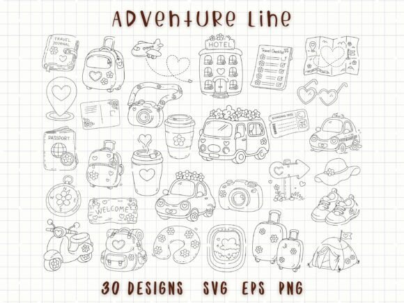 Download Travel Clipart SVG Adventure Doodle - Clipart Collection