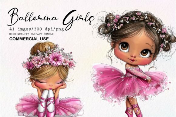 Download Whimsical Ballerina Girls PNG Clipart - Clipart Collection