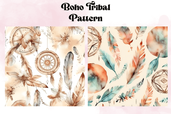 Download Boho Tribal Watercolor Patterns - Watercolor patterns Collection