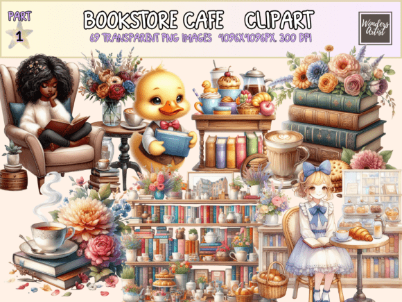 Download Bookstore Café Clipart - Clipart Collection