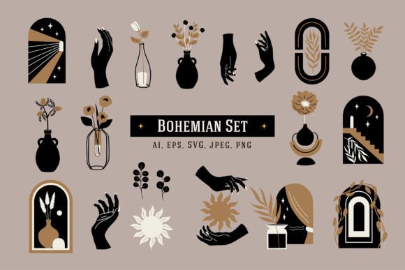 Download 20 Bohemian Illustrations - Premium Resources