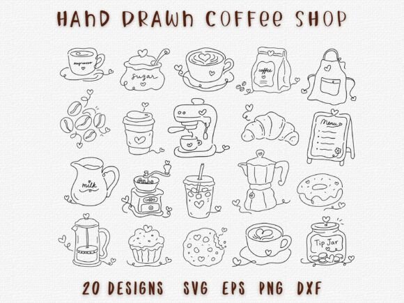 Download Coffee Lover Doodles Cafe Menu Clipart - Clipart Collection