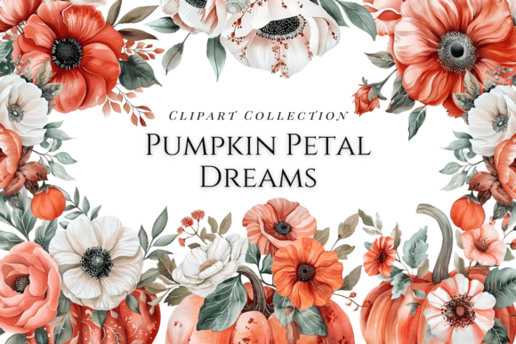 Download Watercolor Fall Clipart Pumpkin Petals - Clipart Collection