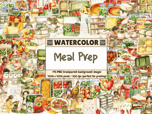 Download Meal Prep Watercolor Clipart - Clipart Collection