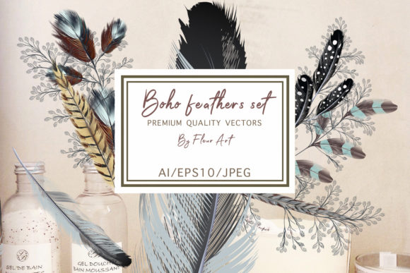 Download Bohemian Mood Feathers Set - Premium Resources