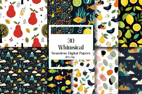 Download Whimsical Digital Paper Pack - Paper pack Collection