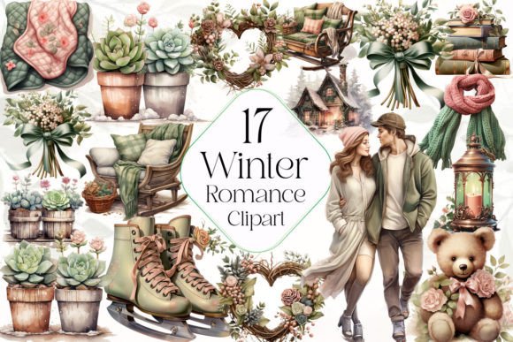 Download Winter Romance Clipart Bundle - Clipart Collection