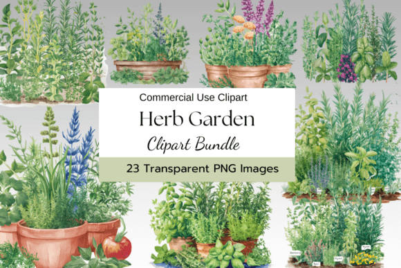 Download Herb Garden Watercolor Clipart - Clipart Collection