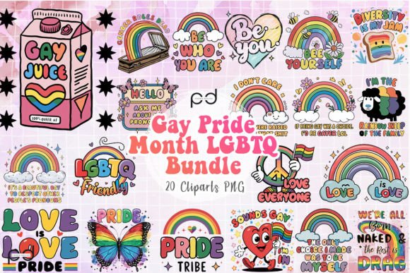 Download Gay Pride Month LGBTQ Bundle Clipart PNG - Clipart Collection