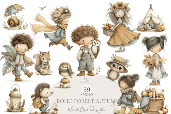 Download 59 Autumn Boho Clipart - Clipart Collection
