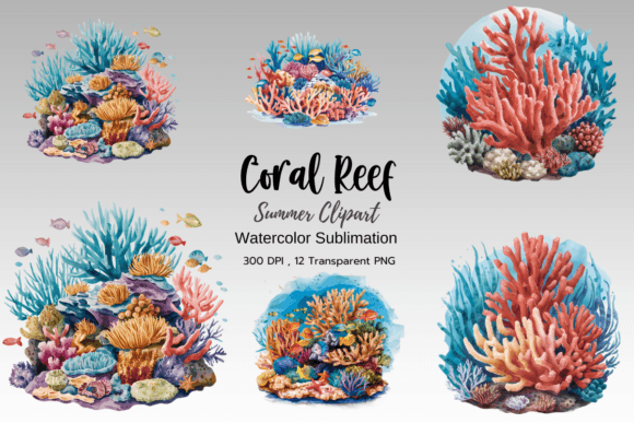 Download Coral Reef Sublimation Clipart - Clipart Collection