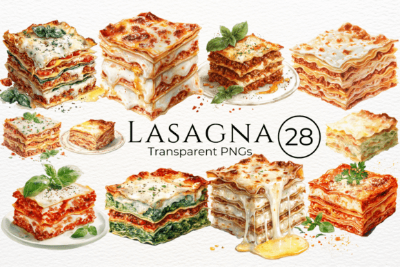 Download Lasagna Watercolor Clipart - Clipart Collection