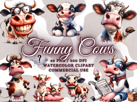 Download Funny Cows Clipart Cute Cow Png Farm Png - Clipart Collection