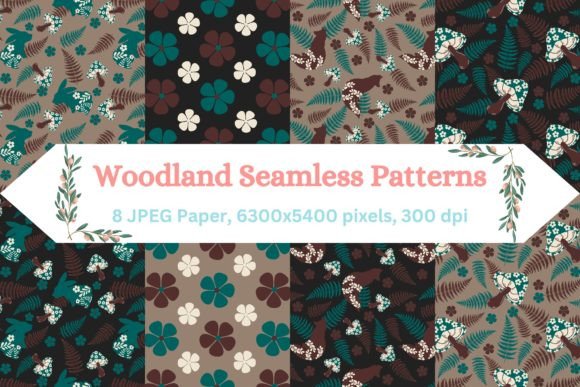 Download Woodland Digital Paper Pack - Paper pack Collection
