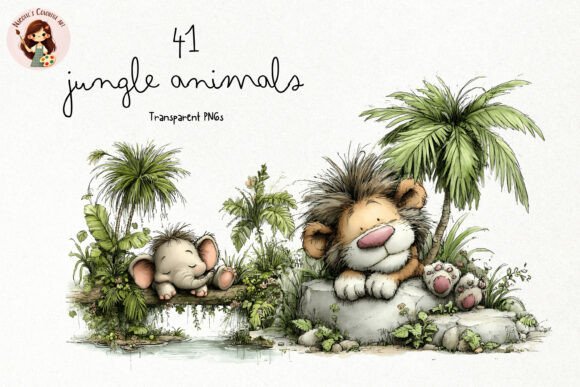 Download Cute Jungle Animals PNG Clipart - Clipart Collection